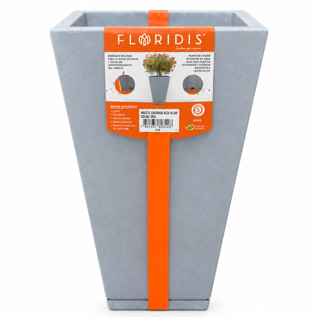 Maceta Ceibos Garden Shop Zurique 32x55 Efecto Marmol
