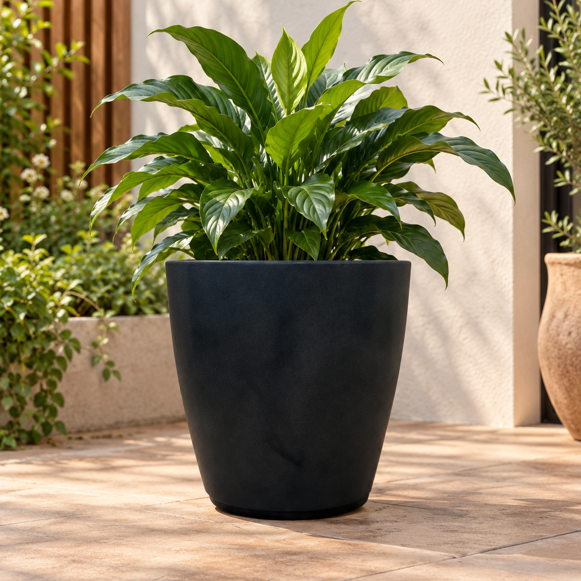 Maceta Ceibos Garden Shop Amsterda 40x45 Efecto Marmol