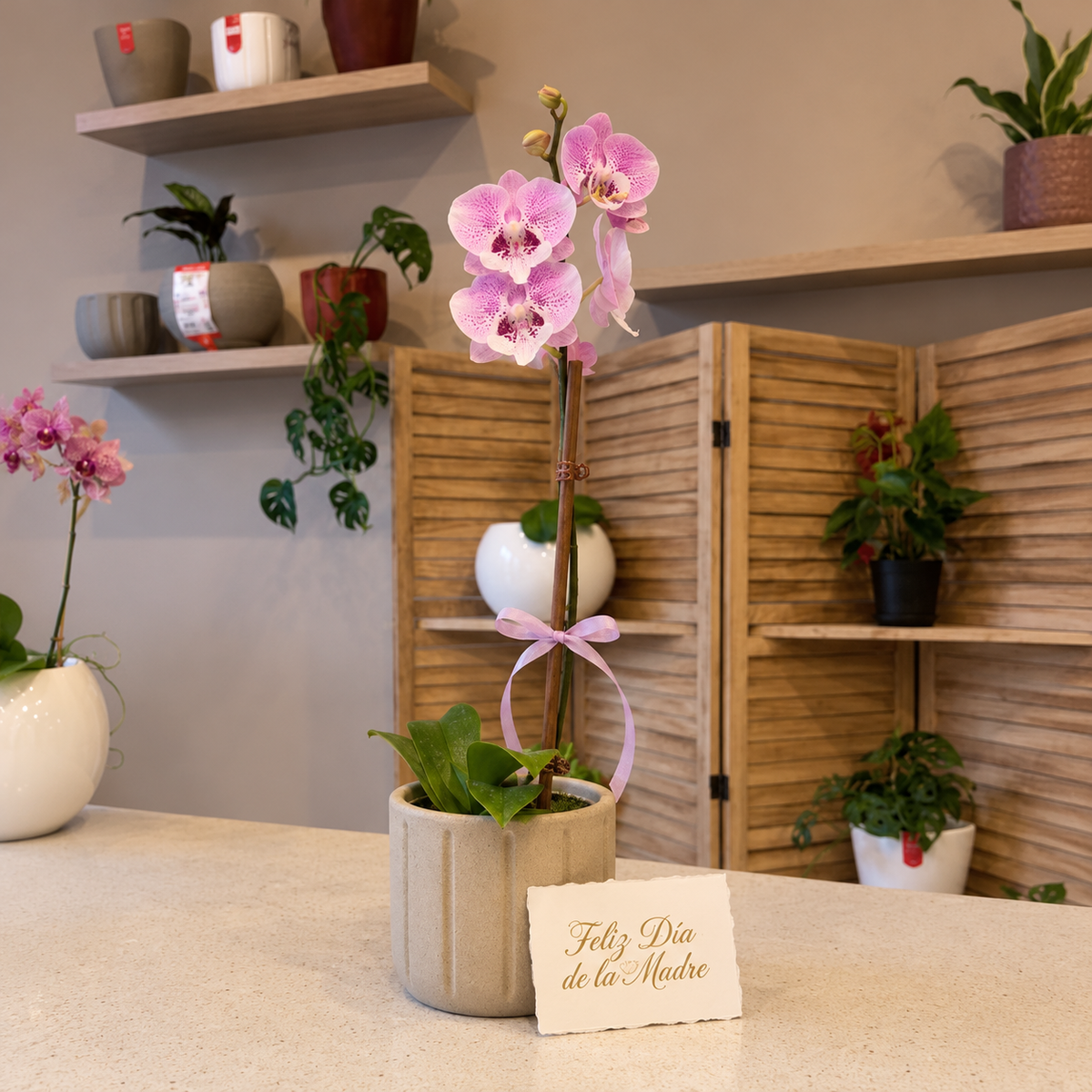 Maceta Spello + Orquidea Phalaenopsys