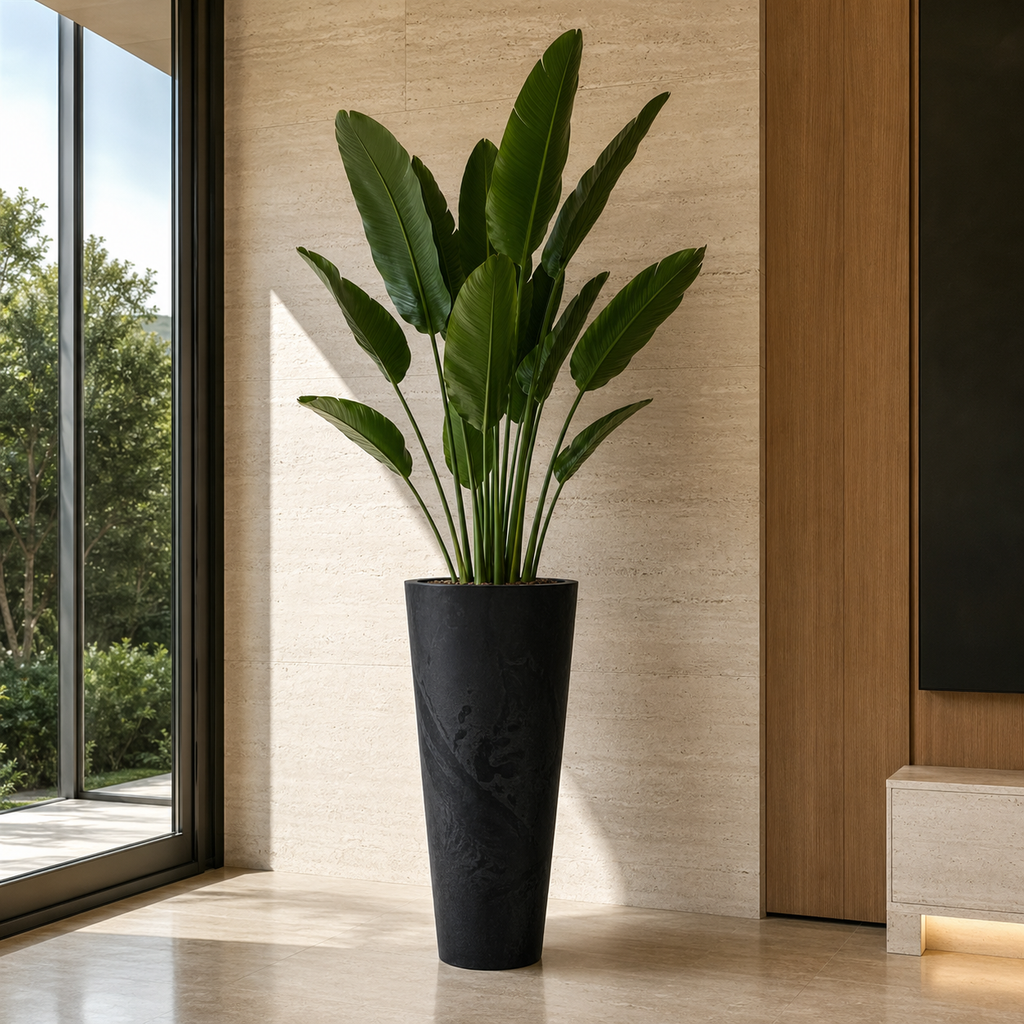 Maceta Alcantara 32x100 Efecto Marmol